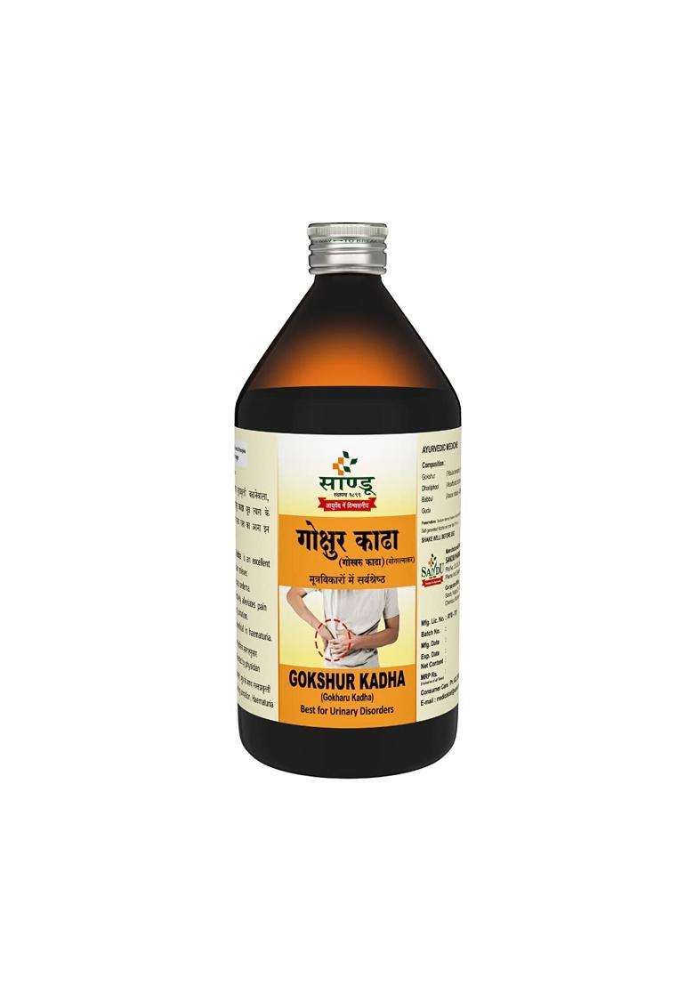 Sandu Gokshur Kadha (Sandu Gokharu Kadha) 450 ml | Authentic Traditional Formula | Ayurvedic Medicine for Urinary Problems (450 ml) - Indya