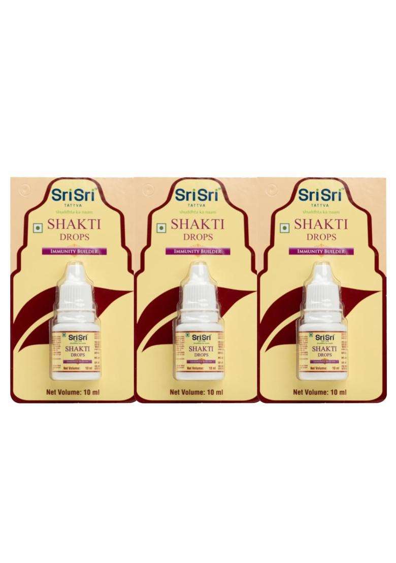 Sri Sri Tattva Shakti Drops 10 ml (Pack of 3) | Authentic Traditional Formula | Ayurvedic Immunity Booster For Adults & Kids - Indya