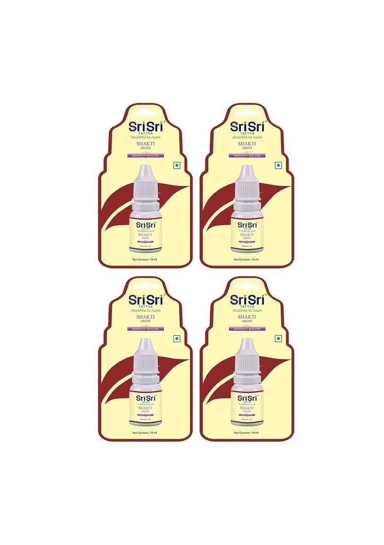 Sri Sri Tattva Shakti Drops 10 ml (Pack of 4) | Authentic Traditional Formula | Ayurvedic Immunity Booster For Adults & Kids - Indya