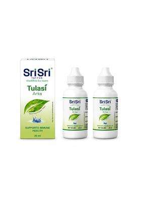 Sri Sri Tattva Tulasi Arka Herbal Drops 30 ml (Pack of 2) | Natural Herbal Care | Respiratory & Throat Comfort, Natural Immunity Support