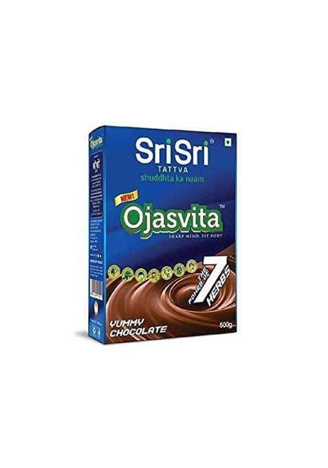 Sri Sri Tattva Ojasvita Chocolate Health Drink Mix 500g | Authentic Traditional Formula | Ayurvedic Nutrition Drink with 7 Herbs for Kids & Adults