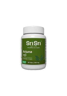 Sri Sri Tattva Arjuna Tablet 60 Tabs, 500 Mg | Cardiac Care | Cardiac Care Tablets | Supports Heart Health | Manages Cholesterol Levels