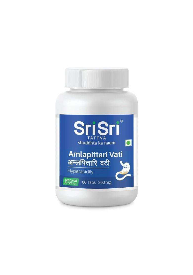 Sri Sri Tattva Amlapittari Vati 60 Tablets | Authentic Traditional Formula | Ayurvedic Supplement for Hyperacidity | Heartburn & Acid Peptic Disorders - Indya