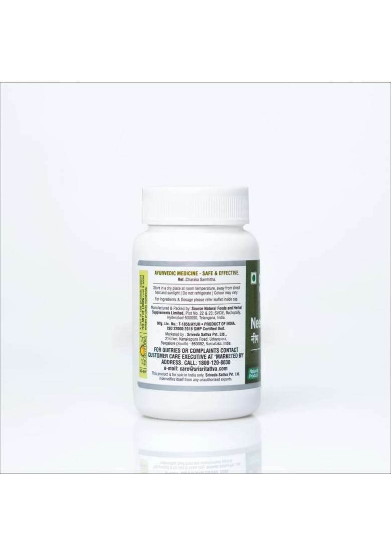 Sri Sri Tattva Neem Tablets 300 mg, 60 Tablets (Pack of 3) | Skin & Wellness Support | Supports Healthy Skin & Natural Detox Wellness; With Neem - Indya