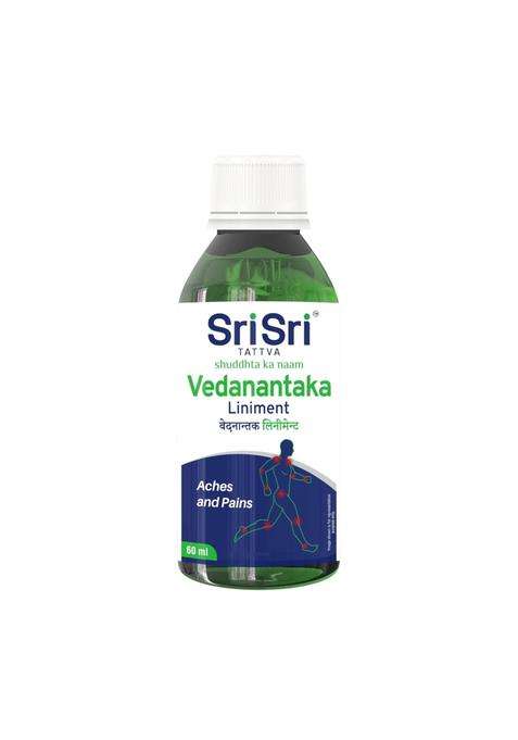 Sri Sri Tattva Vedanantaka Liniment 60 ml | Authentic Traditional Formula | Fast-Acting Ayurvedic Pain Relief Oil for Minor Aches & Body Pain