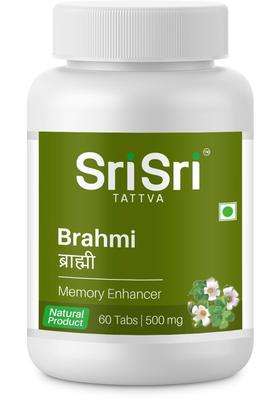 Sri Sri Tattva Brahmi Tablets 500 mg | Authentic Traditional Formula | Memory Enhancer | Ayurvedic Herbal Supplement for Memory & Cognitive Function