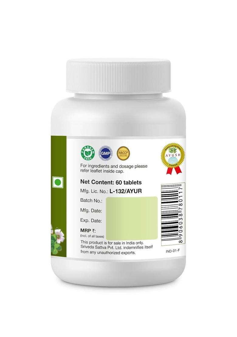 Sri Sri Tattva Brahmi Tablets 500 mg | Authentic Traditional Formula | Memory Enhancer | Ayurvedic Herbal Supplement for Memory & Cognitive Function - Indya