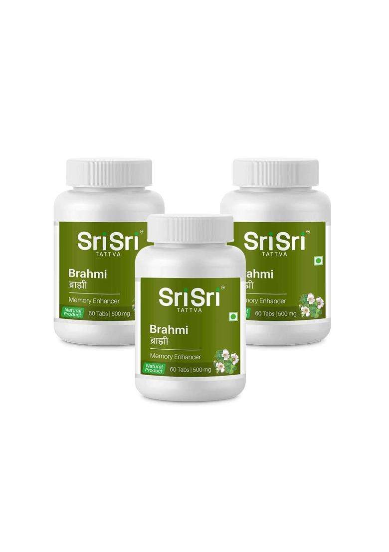 Sri Sri Tattva Brahmi 500Mg Tablet, 60 Count (Pack of 3) - Indya
