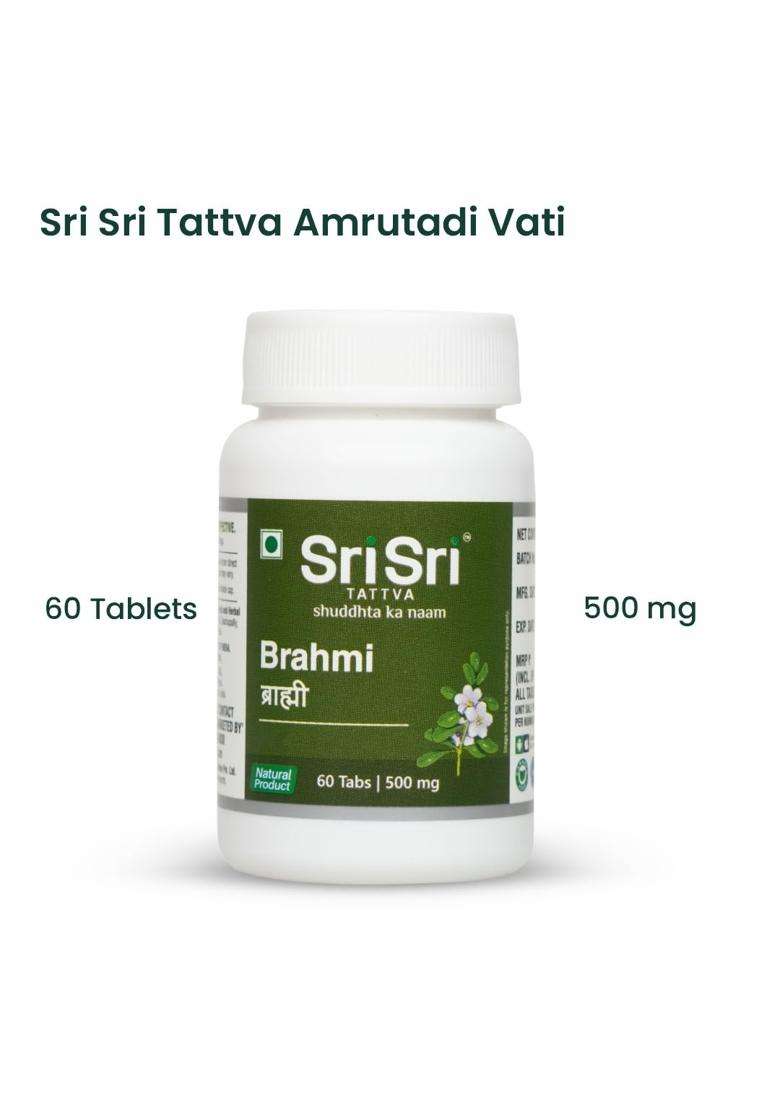 Sri Sri Tattva Brahmi 500Mg Tablet, 60 Count (Pack of 3) - Indya
