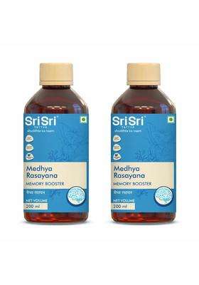 Sri Sri Tattva Medhya Rasayana Syrup 200 ml (Pack of 2) | Authentic Ayurvedic Formula | Focus, Concentration & Intellect Support
