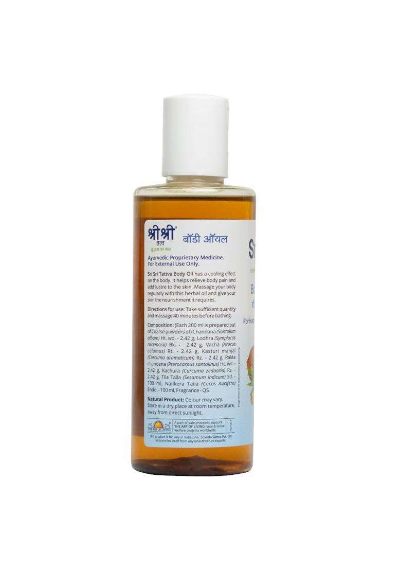 Sri Sri Tattva Body Oil, 200 ml (Single Pack) | Authentic Ayurvedic Formula - Indya