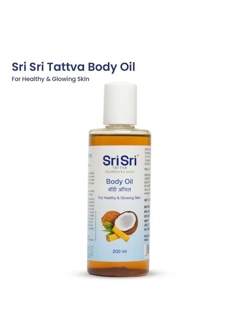 Sri Sri Tattva Body Oil, 200 ml (Single Pack) | Authentic Ayurvedic Formula - Indya