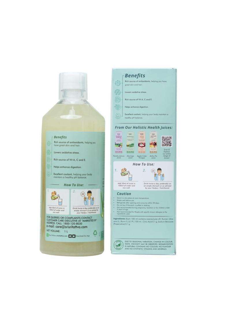 Sri Sri Tattva Aloe Vera Juice 1 L Each (Pack 3) | Natural | Supports Healthy Weight Management | Aids in Detox | Improve immunity - Indya