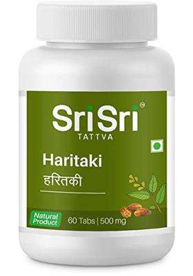Sri Sri Tattva Haritaki Tablets 500mg (Pack of 4) | Authentic Traditional Formula | 240 Tablets | Digestion & Bowel Wellness Support | 60 Tablets