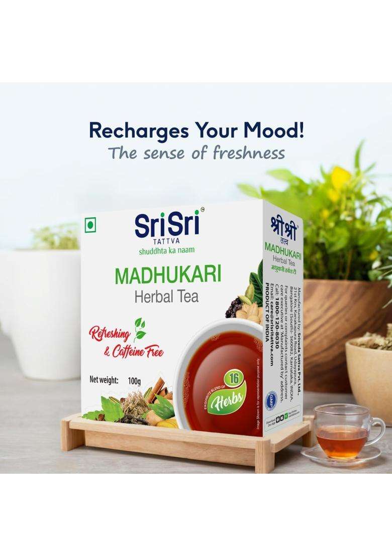 Sri Sri Tattva Herbal Tea Powder,100 g,0.1 Kg (Pack of 2) | Natural Herbal Care - Indya