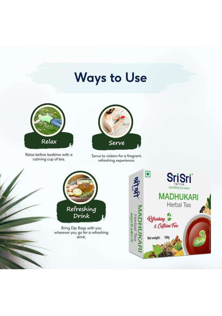 Sri Sri Tattva Herbal Tea Powder,100 g,0.1 Kg (Pack of 2) | Natural Herbal Care - Indya