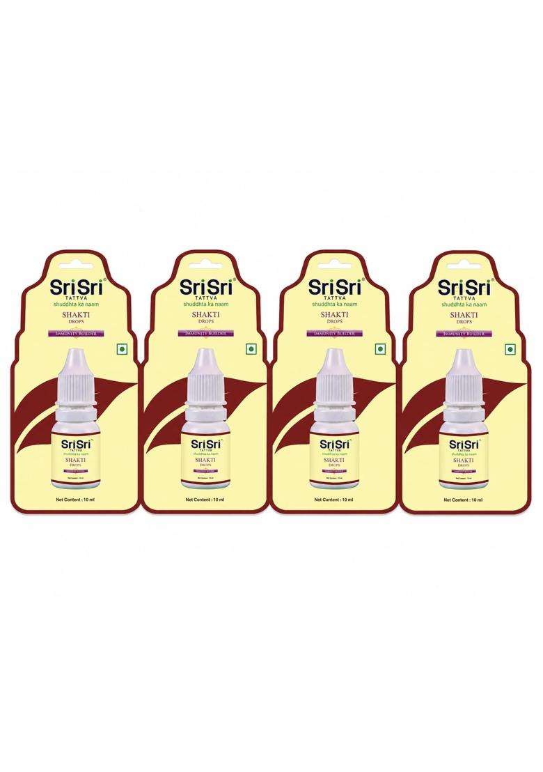 Sri Sri Tattva Shakti Drops 10 ml (Pack of 4) | Natural Herbal Care | Immunity, Strength, Stamina & Daily Wellness Support - Indya
