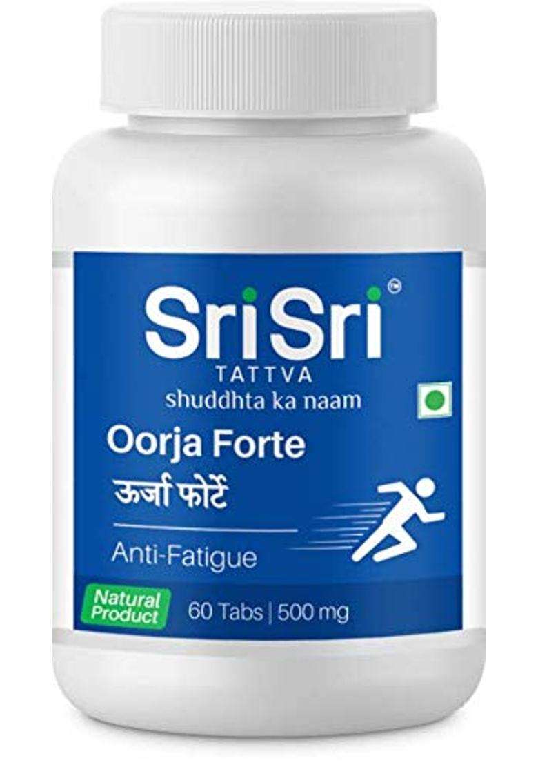 Sri Sri Tattva Oorja Forte Anti Fatigue, 60 Tabs (Pack of 2) | 500mg - Indya