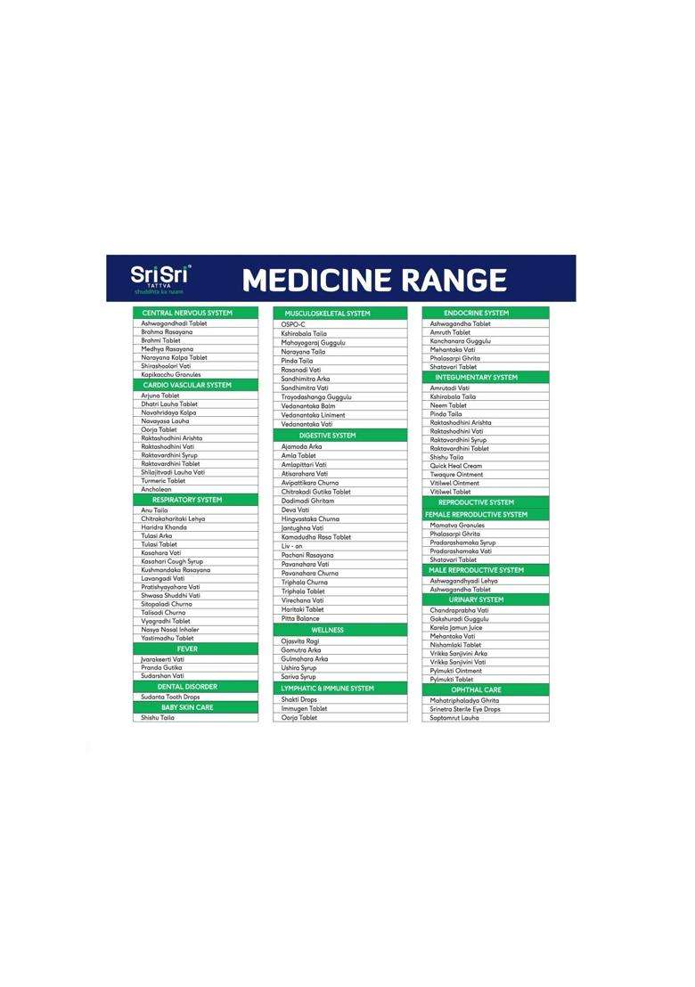 Sri Sri Tattva Oorja Forte Anti Fatigue, 60 Tabs | 500mg - Indya