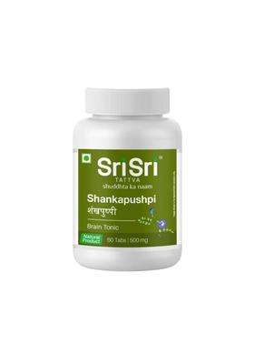 Sri Sri Tattva Shankapushpi 60 Tabs (Pack of 2) | Natural Herbal Care | Herbal, Pure Extract, 60 Tabs, 500mg