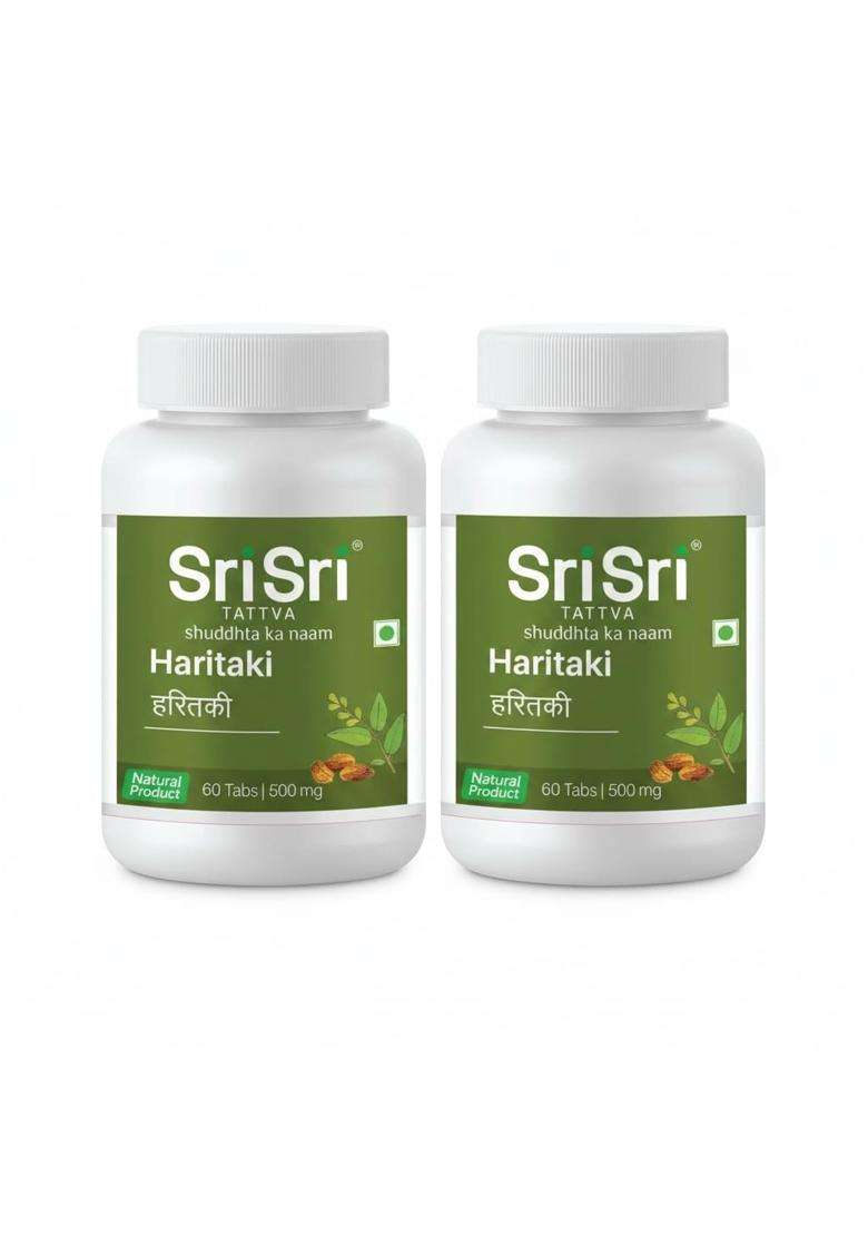 Sri Sri Tattva Haritaki Tablets 500mg (60 Tablets) (Pack of 2) - Indya