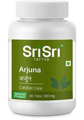 Sri Sri Tattva Arjuna Tablets 500 mg, 60 Tablets (Pack of 2) | Heart & Cardiovascular Wellness Support | 60 Tablets