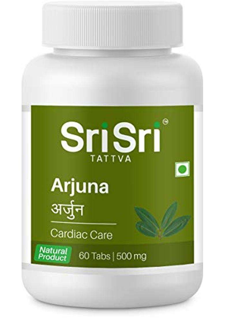 Sri Sri Tattva Arjuna Tablets 500 mg, 60 Tablets (Pack of 2) | Heart & Cardiovascular Wellness Support | 60 Tablets - Indya