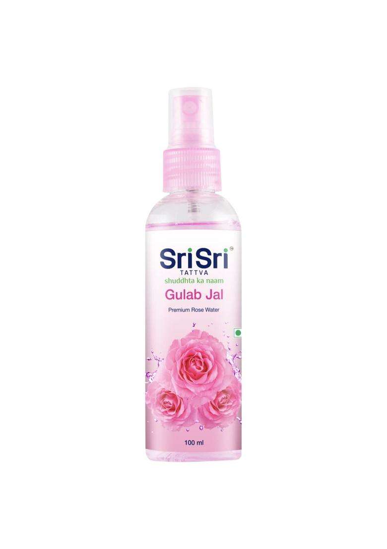 Sri Sri Tattva Gulab Jal Spray 100 ml (Pack of 2) | Pure Rose Water Mist for Hydrated, Glowing Skin | Premium Toner & Cleanser for Soft, Smooth Skin - Indya