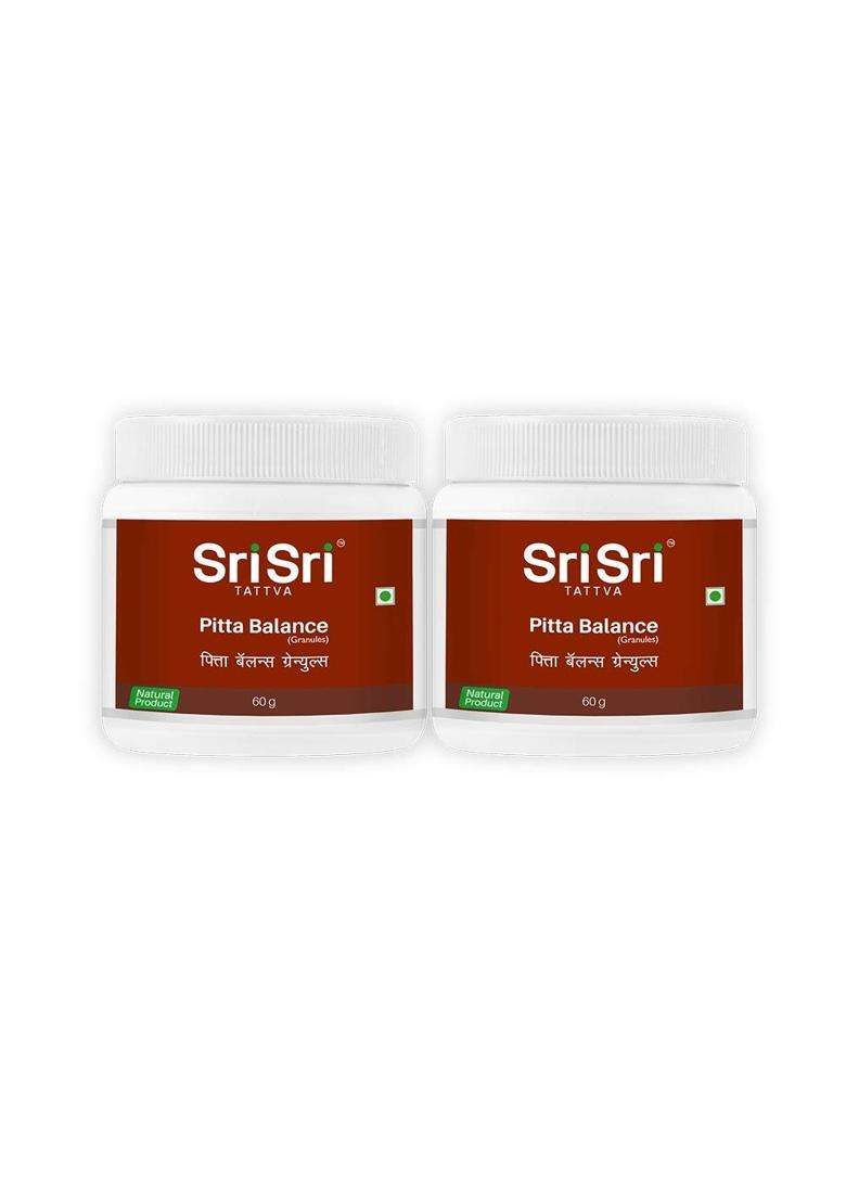 Sri Sri Tattva Pitta Balance Granules 60g (Pack of 2) | Authentic Traditional Formula | Pitta Control - Indya