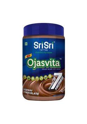 Sri Sri Tattva Chocolate Ojasvita 1kg Pet Jar (Pack of 2) | For Sharp Mind and Healthy Body | No Sugar | Milk Mix | Goodness of 7 Herbs