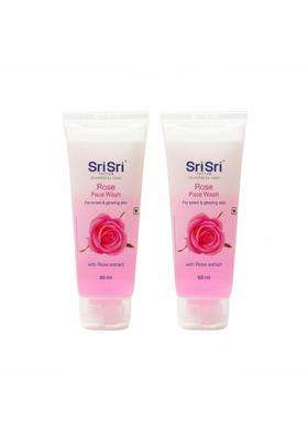 Sri Sri Tattva Rose Face Wash All Skin Types 60 ml (Pack of 2) | For Toned, Radiant, Glowing Skin