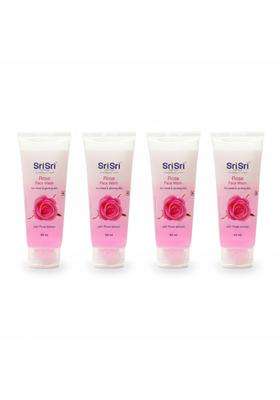 Sri Sri Tattva Rose Face Wash All Skin Types (60 ml ) (Pack of 4) | For Toned, Radiant, Glowing Skin