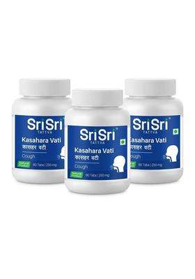 Sri Sri Tattva Kasahara Vati, 250mg (Pack of 3) | Authentic Ayurvedic Formula