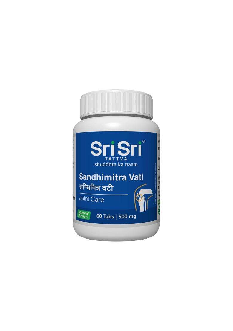 Sri Sri Tattva Sandhimitra Vati 500 mg, 60 Tablets | Authentic Ayurvedic Formula | Joint Health, Mobility & Flexibility Support - Indya