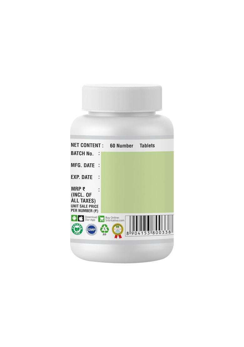 Sri Sri Tattva Amla Tablets 500 mg, 60 Tablets (Pack of 3) | Immunity, Digestion, Skin, Hair & Overall Wellness Support | 60 Tablets - Indya