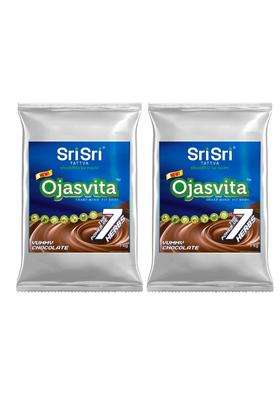 Sri Sri Tattva Chocolate Ojasvita 1kg Foil Pack (Pack of 2) | For Sharp Mind and Healthy Body | Milk Mix | Goodness of 7 Herbs | Immunity Booster