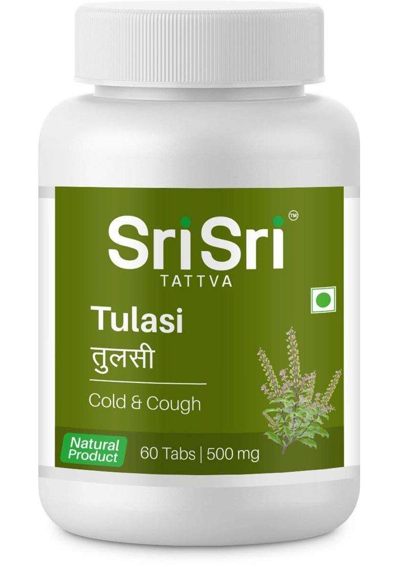 Sri Sri Tattva Tulasi, 60 Tabs (Pack of 2) | 500mg - Indya