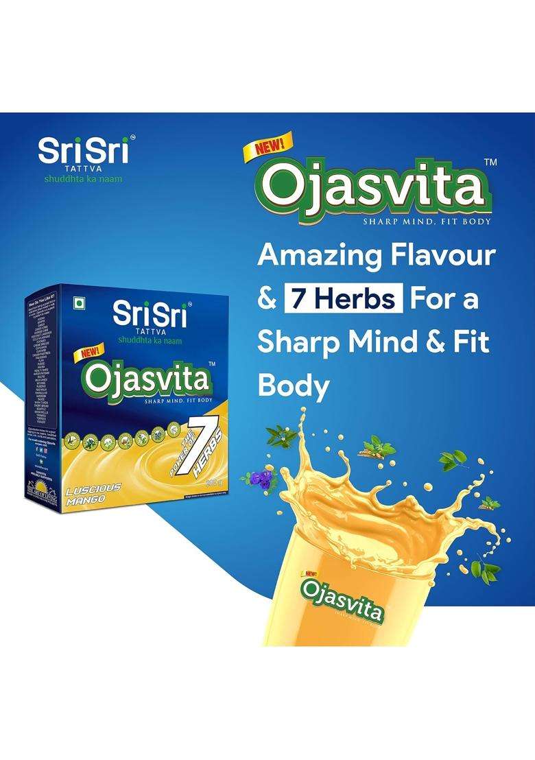 Sri Sri Tattva Ojasvita Mango 200g | Drink Mix for Sharp Mind & Healthy Body - Indya