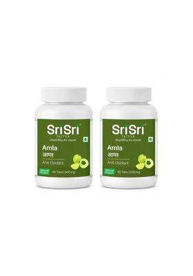 Sri Sri Tattva Amla Tablets 500mg (Pack of 2) | Authentic Traditional Formula | 120 Tablets | Ayurvedic Antioxidant & Immunity Support | 60 Tablets