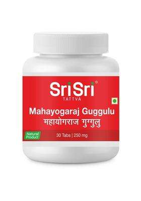 Sri Sri Tattva Mahayogaraja Guggulu 250 mg, 60 Tablets | Authentic Ayurvedic Formula | Joint & Musculoskeletal Wellness