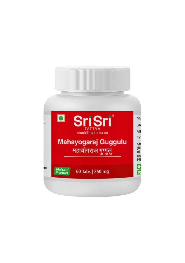 Sri Sri Tattva Mahayogaraja Guggulu, 250 mg (Pack of 4) | Authentic Ayurvedic Formula - Indya