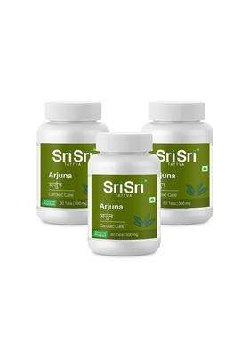 Sri Sri Tattva Arjuna Tablets 500 mg, 60 Tablets (Pack of 3) | Heart & Cardiovascular Wellness Support | 60 Tablets