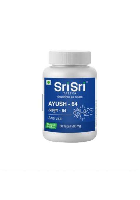 Sri Sri Tattva Ayush 64 500mg | Authentic Traditional Formula | Ayurvedic Herbal Tablets for Immunity & Respiratory Wellness Support | 60 Tablets