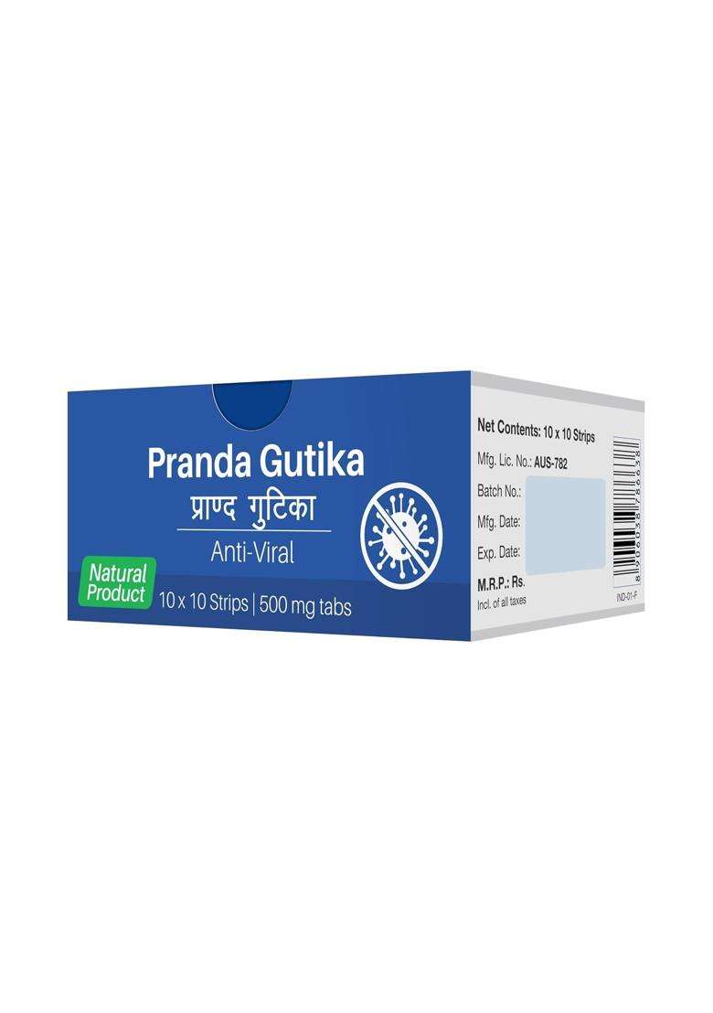 Sri Sri Tattva Pranda Gutika Tablets 500mg (Pack of 3) | Authentic Traditional Formula | 300 Tablets | Respiratory Wellness Support | 100 Tablets - Indya