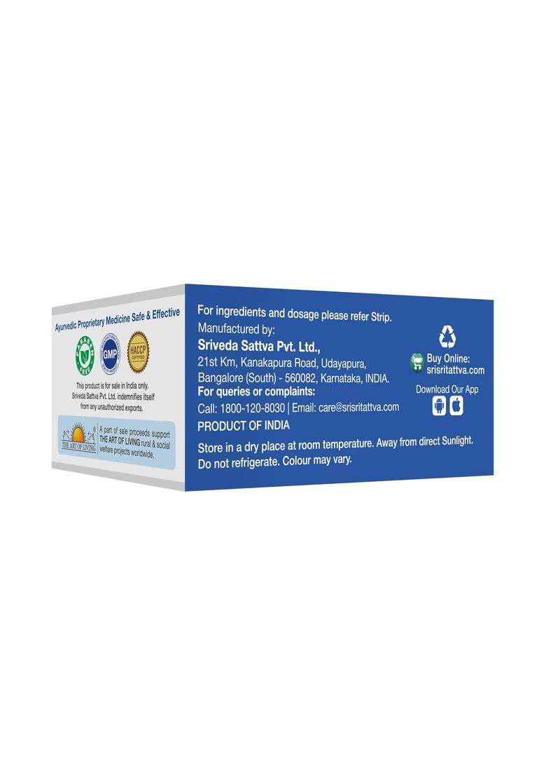 Sri Sri Tattva Pranda Gutika Tablets 500mg (Pack of 3) | Authentic Traditional Formula | 300 Tablets | Respiratory Wellness Support | 100 Tablets - Indya