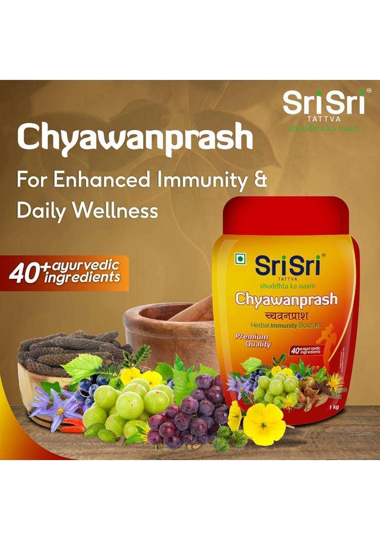 Sri Sri Tattva Chyawanprash 1kg (Pack of 2) | Authentic Traditional Formula - Indya