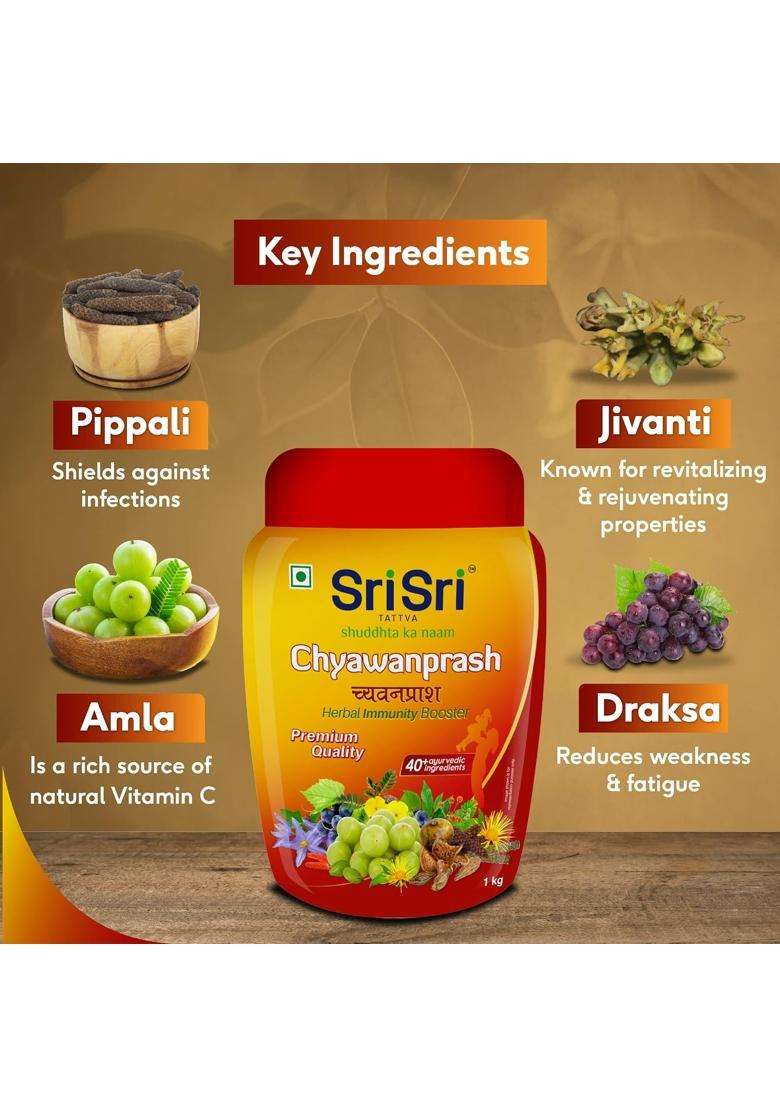 Sri Sri Tattva Chyawanprash 1kg (Pack of 2) | Authentic Traditional Formula - Indya