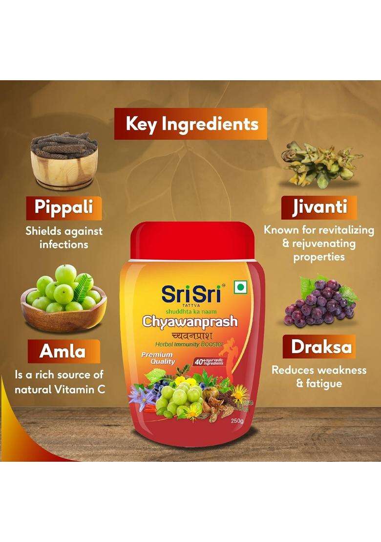 Sri Sri Tattva Chyawanprash 250g (Pack of 4) | Authentic Traditional Formula - Indya