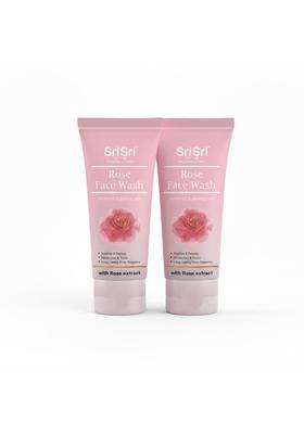 Sri Sri Tattva Rose Face Wash with Rose Extract 100 ml (Pack of 2) | Gentle Daily Cleanser for Glowing, Soft & Toned Skin | For All Skin Types.