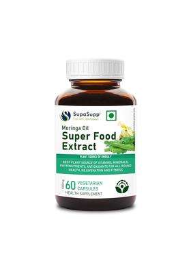 Sri Sri Tattva SupaSupp Moringa Oil Super Food Extract 60 Veg Cap, 500mg | Health Supplement
